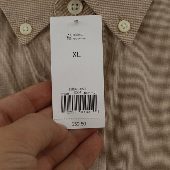 NWT Banana republic shirt men XL soft wash slim fit long sleeve button up cotton - Picture 4 of 14
